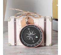 Wakects Set de Cajas de Regalo para Favores de Boda 20 Piezas Cajas de Papel para Dulces con Brújula y Etiquetas Kraft 8 X 3 X 5 Cm para Decoraciones de Fiestas de Cumpleaños con Temas de Viajes