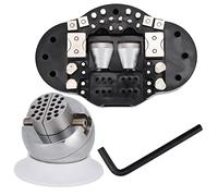 Wakects Soporte de Grabado Autorroscante, Herramienta de Grabador de Bola, Autorrotación de 360 Grados, Orificios Hemisféricos para Joyería, Engaste de Gemas, Tallado