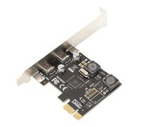 Wakects Tarjeta de Expansión PCI E a Tipo C, 2 Puertos USB 3.0 Transferencia de Datos de Alta Velocidad de 5 Gbps con Condensador Estabilizador de Voltaje Independiente para XP 7 8 10