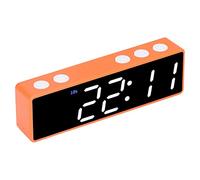 Wakects Temporizador de Entrenamiento, Temporizador Digital LED ABS con Pantalla de 12 H 24 H, Parte Trasera Magnética, Batería de 1500 MAh, 5 Botones, Reloj de Escritorio Electrónico Compacto para