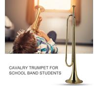 Wakects Trompeta de Caballería, Material de Latón para Uso Duradero, Sonido Fuerte y Claro, Artesanía Exquisita, Fácil de Jugar, Adecuado para Niños y Adolescentes con Soplado Simple, Cultural