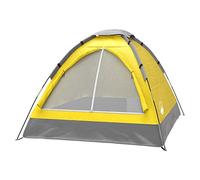 Wakeman Outdoors - Tienda de campaña para 2 Personas con bragueta de Lluvia y Bolsa de Transporte, Tienda de campaña Ligera al Aire Libre para mochileros, Senderismo o Uso en la Playa (Amarillo)