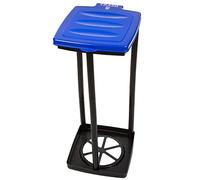 Wakeman Portatil para bolsas de basura, plegable para basura e interior/exterior (azul)