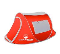 Wakeman (Rojo) desplegable, Resistente al Agua, Estilo Barril, para Camping, con bragueta de Lluvia y Bolsa de Transporte, Tienda de campaña para 2 Personas Sunchaser Outdoors, Unisex, Estándar