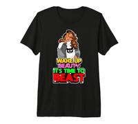 Wakeup Beauty Time Beast Black Girl Magic Melanin Women Diversión Camiseta Premium