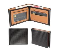 WAKEVLEO Cartera hombre con ventana de identidad, tarjetero, compartimentos para billetes, bolsillo monedero, carteras minimalistas para hombre con caja de regalo, regalos