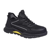 WaKsazlz Zapatos de Seguridad para Hombre Mujer Calzado de Seguridad Puntera de Acero Ligeras Zapatillas de Seguridad Zapatos de Trabajo Deportivas