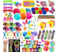 WAKSOX 112 Pieces Relleno Piñata Cumpleaños Infantil, Regalo Juguetes Rellenar Bolsas de Fiesta a Granel, Party Favores Juguetes Complementos para Carnavales Navidad Halloween para Niñas Niños
