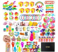 WAKSOX 136 Piezas Relleno Piñata, Juguetes Piñata Cumpleaños Infantil, Relleno Piñatas Juguetes de Fiesta a Granel para Cumpleaños, Premio a Salón de Clases para Niñas Niños Carnavales