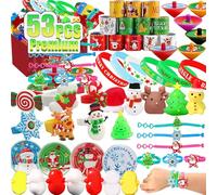 WAKSOX Juguetes de Fiesta de Navidad, 53 Piezas Piñata Navidad Infantil para Niños, Relleno Calcetines Navidad, Juguetes de Navidad para Niños, Navidad Regalo Bolsas para Niños y Niñas