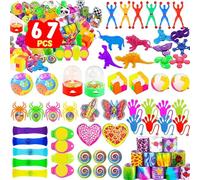 WAKSOX Piñata Cumpleaños Infantil 67 Juguetes de Fiesta a Granel, Piñata Cumpleaños Infanti Rellenar Bolsas de Fiesta, Premios de Clase, Party Favores Juguetes para Niñas Niños Carnavales