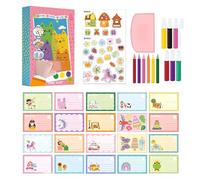 Wakuuea Papel Rasca,Juguetes Divertidos De Arcoíris, Actividades Para - Set de Manualidades Rasca para Niños - Cuaderno | Para Niños Y Niñas, Escuela En Casa, Preescolar, Aula, Guardería,