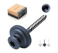 WALCUR Tornillos Spengler ø 4.5 x 35 mm Tornillos de Acero Inoxidable Autoperforantes para Tarimas 100 Piezas Tornillos para Techos a Prueba de Fugas con Arandelas de Goma Antracita Gris