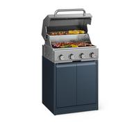 WaldChef 4 Quemadores Barbacoa de Gas para Cocina Exterior Antracita