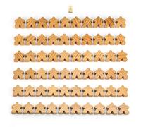 Waldfelsen® Meeple de madera de 16 mm, apto para Carcasona (60 unidades como material en blanco)