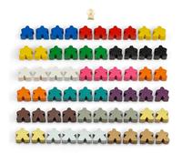 Waldfelsen® Meeple de madera de 16 mm para Carcasona (60 unidades en 15 colores)