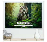 Waldgeflüster - ein kunstvoller Spaziergang durch unsere Wälder (hochwertiger Premium Wandkalender 2026 DIN A2 quer), Kunstdruck in Hochglanz: KI ... Waldmotiven im fotorealistischen Stil