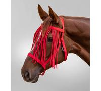 Waldhausen Cabezada de Pastoreo con Flecos Antimoscas, Rojo - Shetty Waldhausen