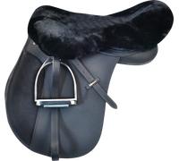 Waldhausen Cubresilla de Piel de Cordero, Negro - 1 pieza Waldhausen