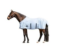 Waldhausen Manta antimoscas Protect con cinturón para el vientre, azul claro/azul oscuro, 115 cm