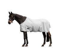 Waldhausen Manta antimoscas Protect con cinturón para el vientre, color gris plateado y gris, 135 cm