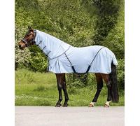 Waldhausen Manta antimoscas Protect con cuello extraíble, color azul claro/azul oscuro, 165 cm