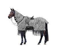 Waldhausen Manta de equitación con flecos, diseño de cebra, 115 cm