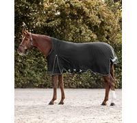 Waldhausen Manta para exteriores Scandic, cuello alto, 200 g, color negro, 145 cm