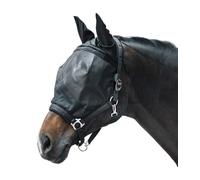 Waldhausen Máscara antimoscas premium con cabestro, con orejeras, color negro, SH