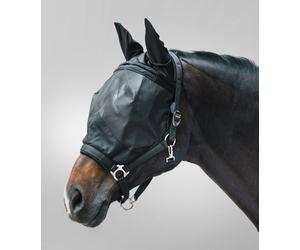 Waldhausen Máscara Antimoscas Premium con Cabezada y Protección para Orejas, Negro - Cob Waldhausen
