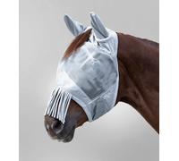 Waldhausen Máscara Antimoscas Premium con orejas y flecos para la nariz, gris plateado - Pony Waldhausen