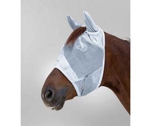 Waldhausen Máscara Antimoscas PREMIUM con Protección de Orejas, Plata/Gris - Full Waldhausen