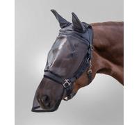 Waldhausen Máscara Antimoscas Premium para Cabezada con Protección para Orejas y Nariz, Negro - Cob Waldhausen