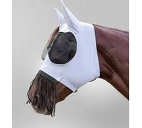 Waldhausen Máscara Antimoscas Puck con Flecos para la Nariz, Gris Plata - Pony Waldhausen