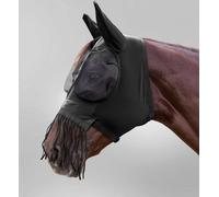 Waldhausen Máscara Antimoscas Puck con Flecos para la Nariz, Negro - Cob Waldhausen