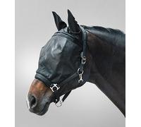 Waldhausen Máscara de mosca premium con cabestro, con orejeras, color negro