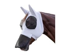 Waldhausen WB - Máscara antimoscas con protector nasal, color gris plateado