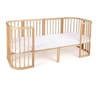 Waldin Extensión para Cuna 7in1 hasta 174 cm y Cama Infantil, Kit de Extensión Práctico, SIN Cama, Natural