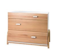 waldin Infinity Cómoda Bebé 3 Cajones Haya Maciza Soft Close | Frontales Macizos, Tiradores Reposicionables, Patas Arqueadas, Combina con Cuna, Cambiador Opcional, Color Blanco