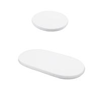 Waldin Pack de 2 Sábanas Bajeras, Cuna Ovalada 7 en 1, Jersey Algodón, Blanco