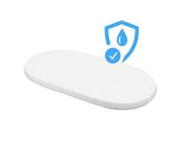Waldin Sábana Bajera Impermeable Grande, Cuna Ovalada 7 en 1, Blanco