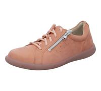 Waldläufer H-Cloé Zapatos con cordones para mujer en ancho fuerte H de piel nobuck en verde con plantilla intercambiable., Melón Rojo Plata, 38 EU Ancho
