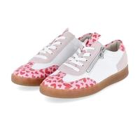 Waldläufer H-Daisy 704002-300-264 - Zapatillas con plantilla intercambiable de piel aterciopelada y lisa, color rosa y blanco, ancho H blanco, Blanco, 38.5 EU Ancho