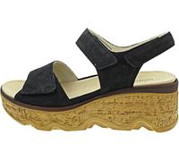 Waldläufer H-Estela Sandalia Negro, Negro , 38 EU Ancho