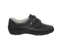 Waldläufer Henni Klett- Zapato Bajo, Pigalle, Negro, Pro- Activo Pantilla, Ancho