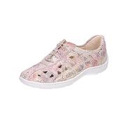 Waldläufer Henni - Zapatos con cordones para mujer, piel de ante para ocio, deporte, estampado Henni rosa con cordones, 264 Rosa