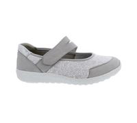 Waldläufer k-Ira Klett-Ballerina 634K31-302-013, Nubuc / Stretch, Cemento Plata
