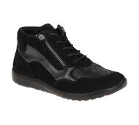 Waldläufer M-Ira 815M80-304-001 - Botín de piel nobuck con inserto elástico, color negro, Negro , 39 EU Ancho