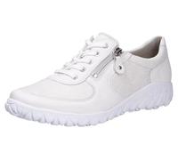 Waldläufer Zapatillas OrthoTritt Havy-Soft H89001-246-150 de piel lisa con elástico, color blanco, ancho H blanco, Blanco, 42.5 EU Ancho