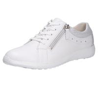 Waldläufer Zapatos bajos K-Ira 634002-317-663, piel de ciervo, blanco-plata, ancho K blanco, Blanco, 38 EU Ancho